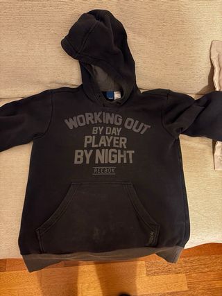 Sudadera Reebok Negra y Gris