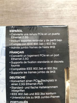 TRENDnet TEG-25Gectx Adaptador PCIe 2,5 Gbase-T