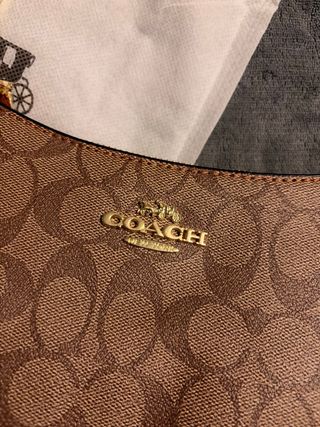 Mala Coach Castanho Dourado