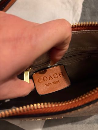 Mala Coach Castanho Dourado