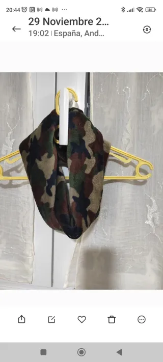 Bufanda tipo braga camuflaje