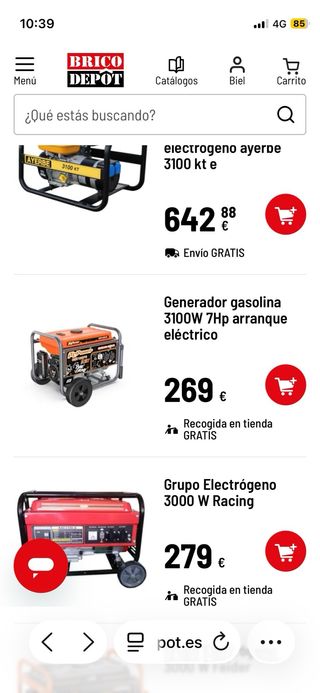 Generador 3000 W Arranque Eléctrico