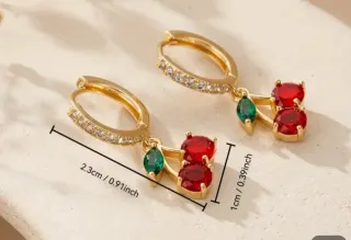 Pendientes Aro dorado con Circonitas sintéticas