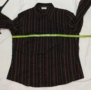 Camisa Guess Rayas Marrón y Negro