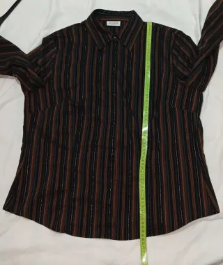 Camisa Guess Rayas Marrón y Negro