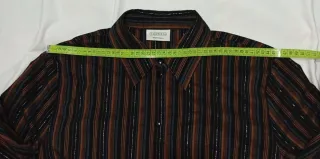 Camisa Guess Rayas Marrón y Negro