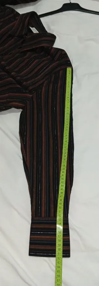 Camisa Guess Rayas Marrón y Negro