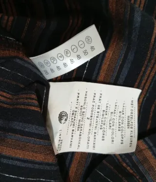 Camisa Guess Rayas Marrón y Negro