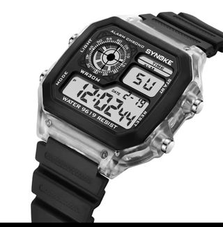 Reloj Deportivo Synoke Negro Resistente Agua