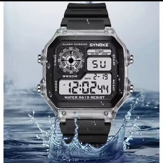 Reloj Deportivo Synoke Negro Resistente Agua