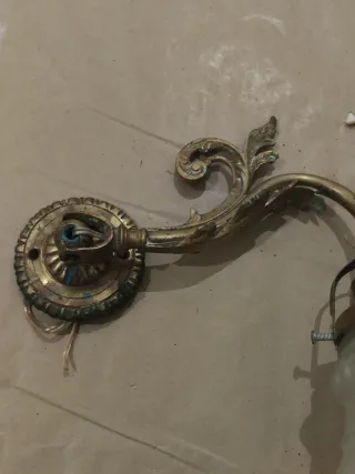 Aplique articulado Bronce Antiguo Tulipa Cristal