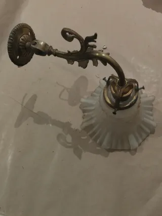 Aplique articulado Bronce Antiguo Tulipa Cristal