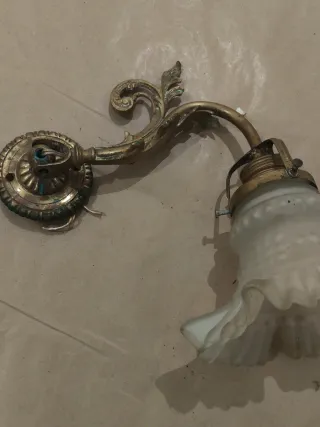 Aplique articulado Bronce Antiguo Tulipa Cristal