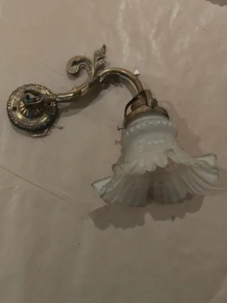 Aplique articulado Bronce Antiguo Tulipa Cristal