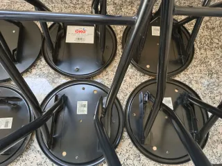 Taburetes plegables negros (Set de 6)