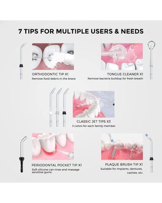 ★ Irrigador Dental Oral Profesional, 600ml, Negro