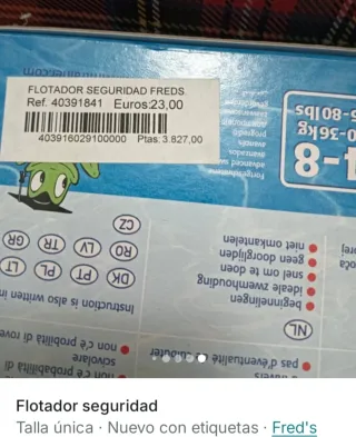 Flotador seguridad bebé Fred's