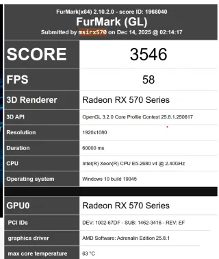 MSI RX 570 GAMING X 4GB