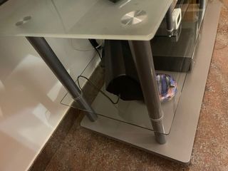 Mesa de centro moderna cristal y metal