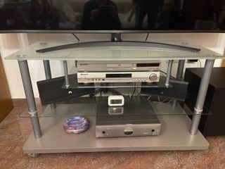 Mesa de centro moderna cristal y metal