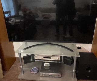 Mesa de centro moderna cristal y metal