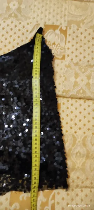 Top canotta nera paillettes
