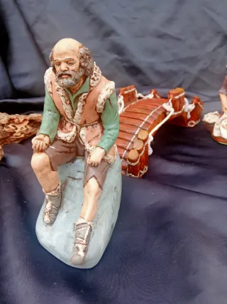 Figura Belén 20 cms Escayola pescador y puente