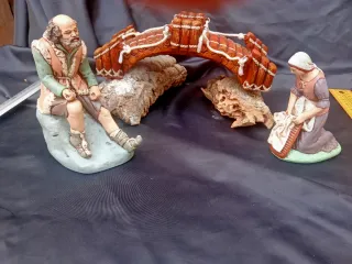 Figura Belén 20 cms Escayola pescador y puente