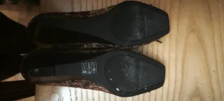 Zapatos Nine West Piel Marrón y Dorado