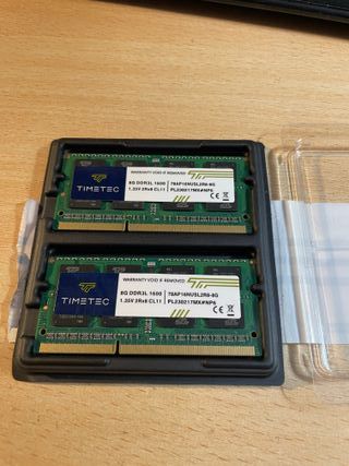 2x 8GB DDR3L 1600MHz SODIMM RAM