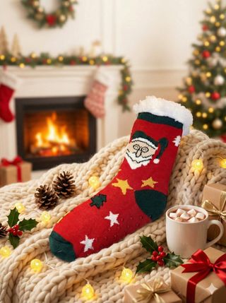 Calcetines Navideños Térmicos Santa Claus