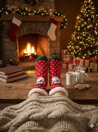 Calcetines Navideños Térmicos Santa Claus