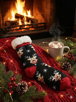 Calcetines Navideños Térmicos Santa Claus