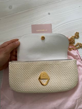 Borsa Coccinelle beige e bianca