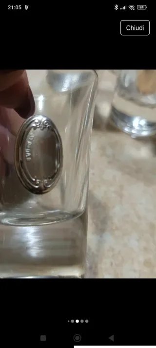 6 Bicchierini Liquore Vintage Placca Argento