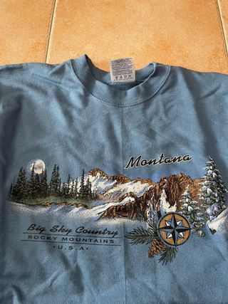 Jersey Manga Larga Montana USA Vintage