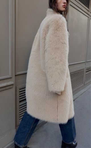 Abrigo pelo sintético Zara