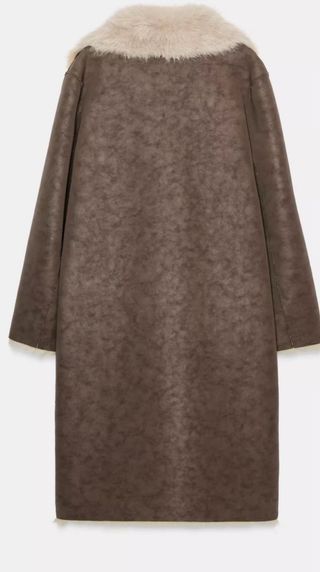 Abrigo pelo sintético Zara