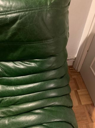 Sofá Togo Ligne Roset Piel Verde Original 70s