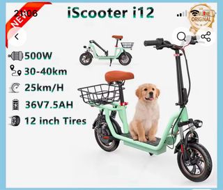 Patinete eléctrico iScooter con asiento