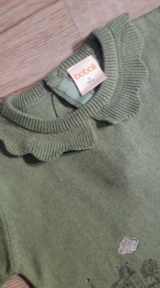 Vestido punto niña Boboli verde