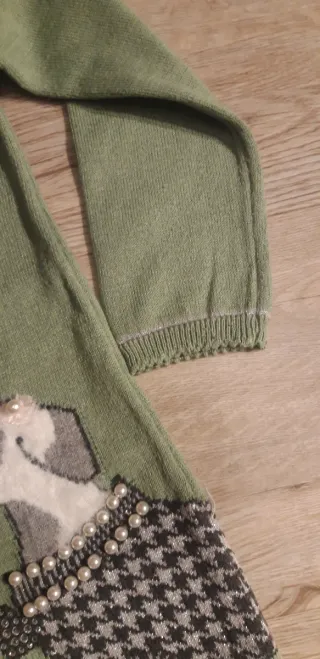 Vestido punto niña Boboli verde