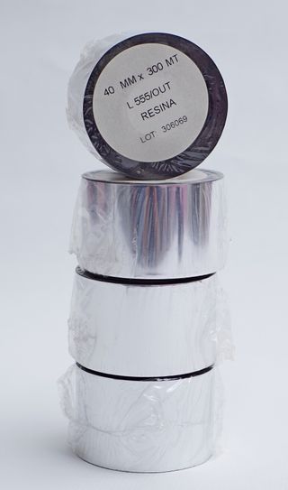 Rollos Etiquetas Textiles Poliéster + Cinta Ribbon