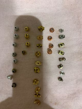 Lote de tuercas para pendientes