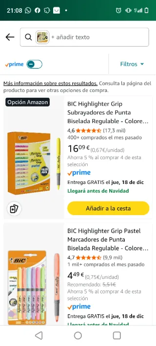 Pack 24 Rotuladores BIC Highlighter Grip Pastel