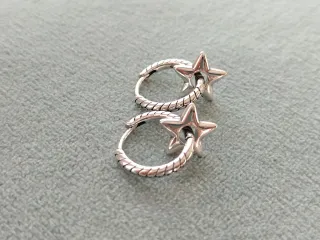 Pendientes Aro Estrella Plata Ley 925