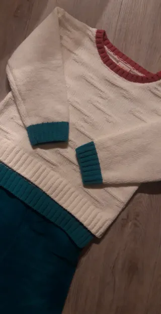 Conjunto Boboli jersey y pantalón pana