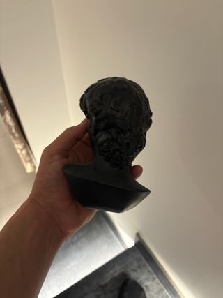 Cabeza Decorativa Negra y Dorada