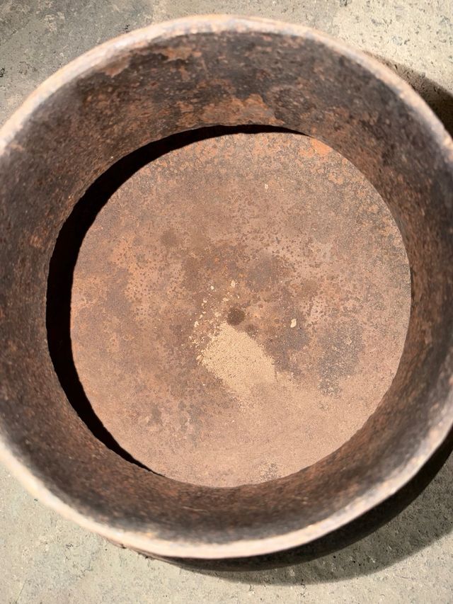 Olla antigua hierro fundido Siglo XIX