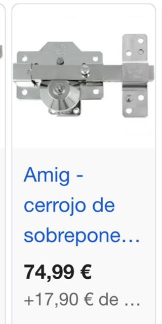 Cerrojo seguridad AMIG 5 llaves